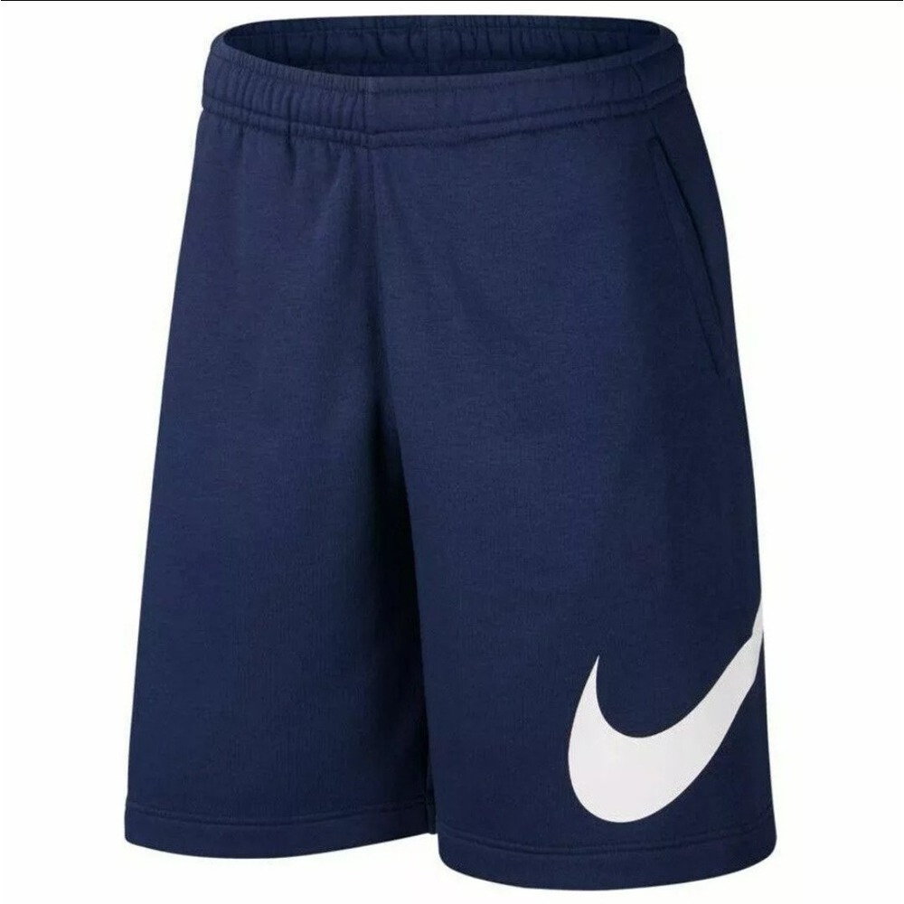 Nike Shorts Mens Sportswear BB GX Graphic Club Fleece Drawstring Navy Size Small
